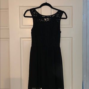 Lace top flowy dress